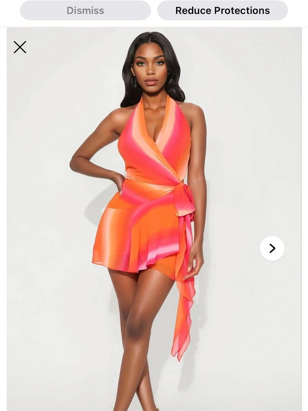 Fashion Nova | Sunset Halter Mini Wrap Dress